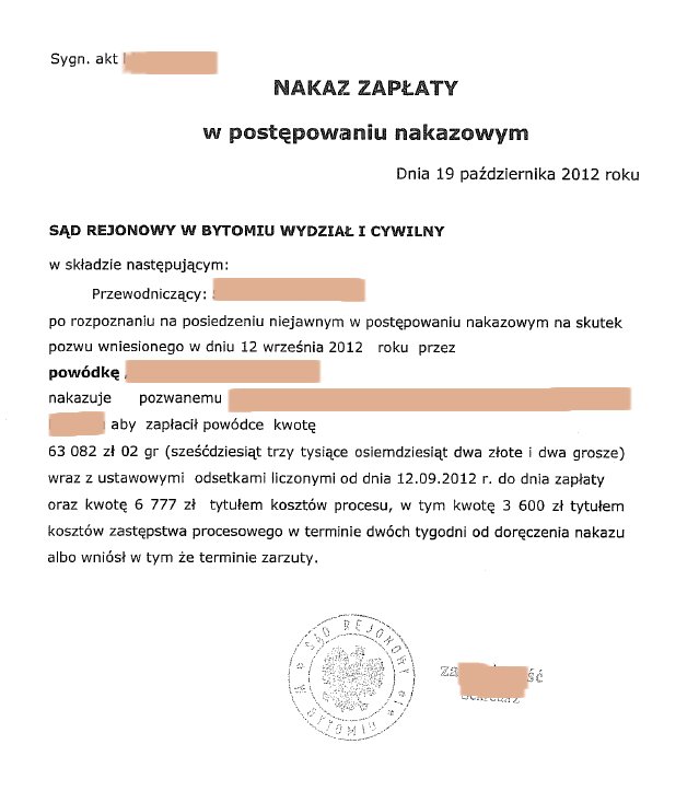 Nakaz zapłaty w postępowaniu upominawczym 2023, E-Sąd, Lublin VI Wydział Cywilny